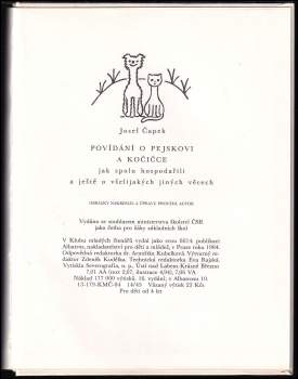 Josef Čapek: Povídání o pejskovi a kočičce