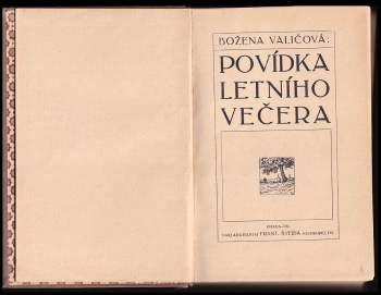 Božena Valičová: Povídka letního večera
