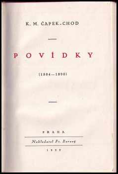 Karel Matěj Čapek Chod: Povídky
