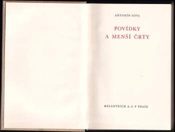 Antonín Sova: Povídky a menší črty