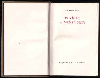 Antonín Sova: Povídky a menší črty
