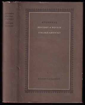 Stendhal: Povídky a novely ; Italské kroniky