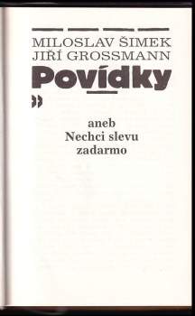 Miloslav Šimek: Povídky, aneb, Nechci slevu zadarmo