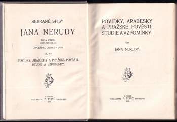 Jan Neruda: Povídky, arabesky a pražské pověsti ; Studie a vzpomínky