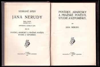 Jan Neruda: Povídky, arabesky a pražské pověsti ; Studie a vzpomínky