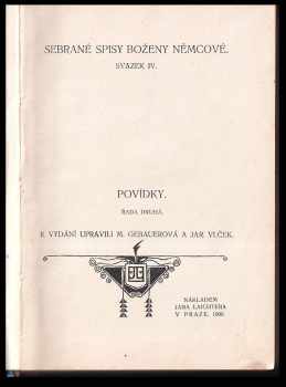 Božena Němcová: Vzpomínky na Slovensko