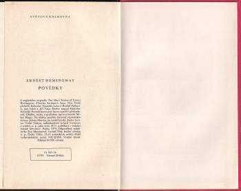 Ernest Hemingway: Povídky