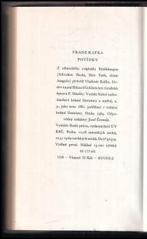 Franz Kafka: Povídky