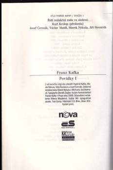 Franz Kafka: Povídky I
