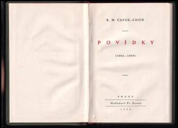 Karel Matěj Čapek Chod: Povídky
