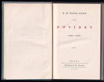 Karel Matěj Čapek Chod: Povídky