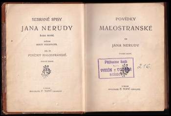 Jan Neruda: Povídky malostranské