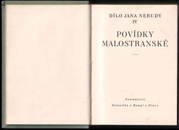 Jan Neruda: Povídky malostranské