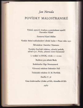 Jan Neruda: Povídky malostranské
