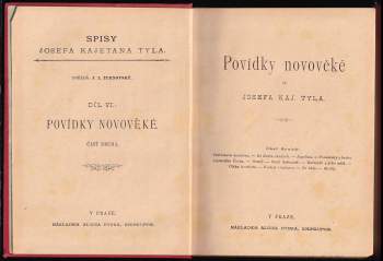 Josef Kajetán Tyl: Povídky novověké