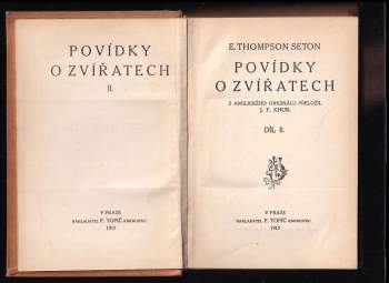 Ernest Thompson Seton: Povídky o zvířatech