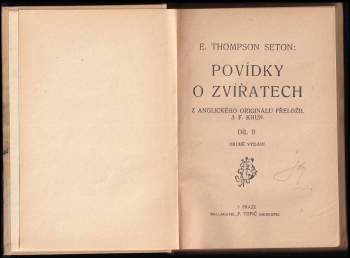 Ernest Thompson Seton: Povídky o zvířatech
