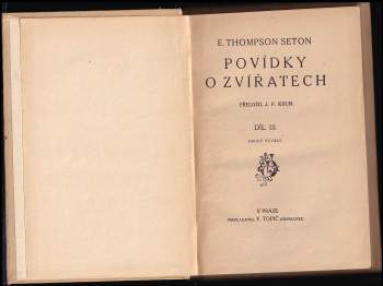 Ernest Thompson Seton: Povídky o zvířatech