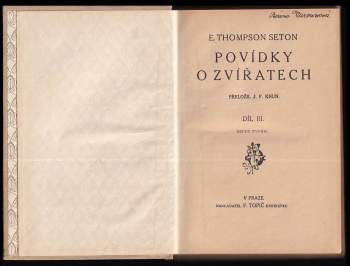 Ernest Thompson Seton: Povídky o zvířatech