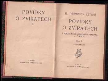 Ernest Thompson Seton: Povídky o zvířatech