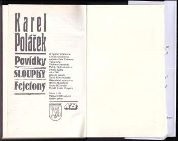 Karel Poláček: Povídky, sloupky, fejetony