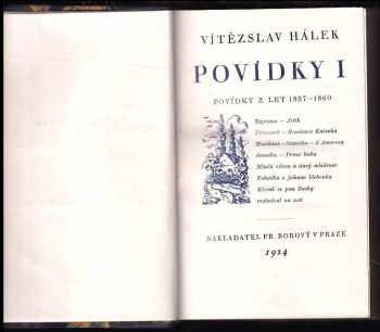 Vítězslav Hálek: Povídky