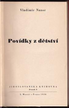 Vladimir Nazor: Povídky z dětství