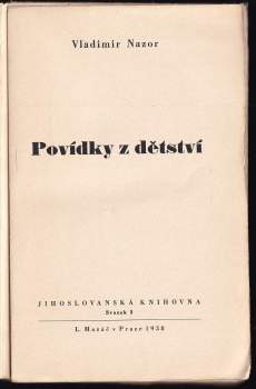Vladimir Nazor: Povídky z dětství