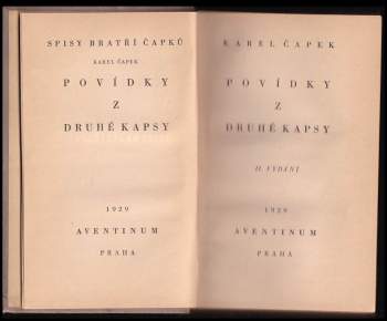 Karel Čapek: Povídky z druhé kapsy