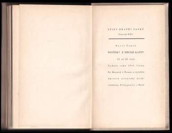 Karel Čapek: Povídky z druhé kapsy