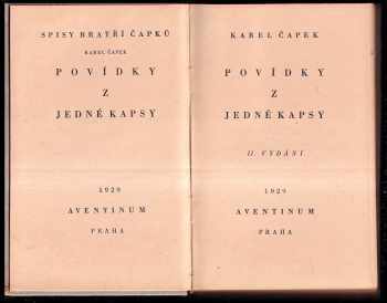 Karel Čapek: Povídky z jedné kapsy