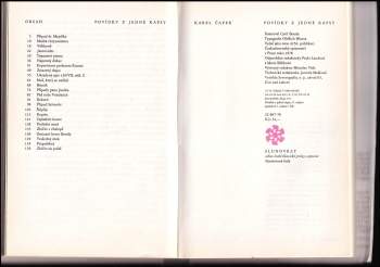 Karel Čapek: Povídky z jedné kapsy ; Povídky z druhé kapsy