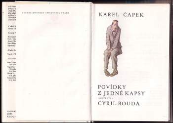 Karel Čapek: Povídky z jedné kapsy ; Povídky z druhé kapsy