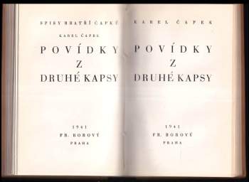 Karel Čapek: Povídky z druhé kapsy