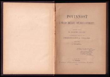 Samuel Smiles: Povinnosť s příklady zmužilosti, trpělivosti a vytrvalosti