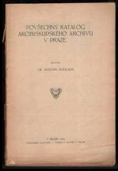 Povšechný katalog arcibiskupského archivu v Praze