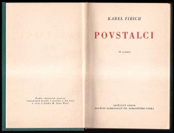 Karel Fibich: Povstalci