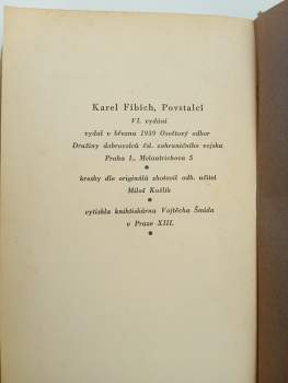 Karel Fibich: Povstalci