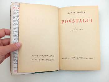 Karel Fibich: Povstalci