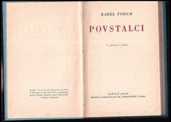 Karel Fibich: Povstalci