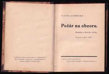 Vlasta Javořická: Požár na obzoru
