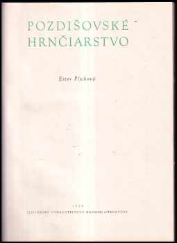 Ester Plicková: Pozdišovské hrnčiarstvo