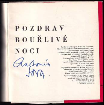 Antonín Sova: Pozdrav bouřlivé noci