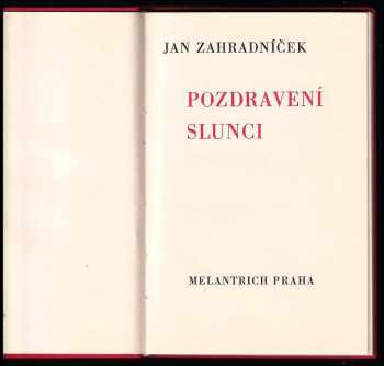 Jan Zahradníček: Pozdravení slunci