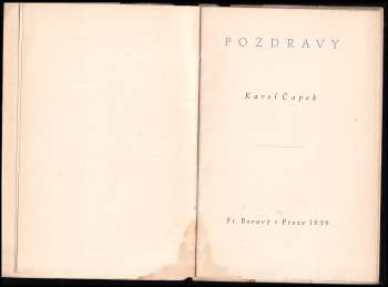 Karel Čapek: Pozdravy