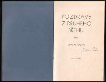 Otakar Palán: Pozdravy z druhého břehu