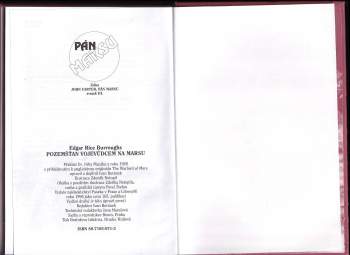 Edgar Rice Burroughs: Pozemšťan vojevůdcem na Marsu