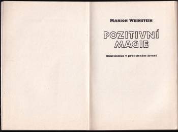 Marion Weinstein: Pozitivní magie