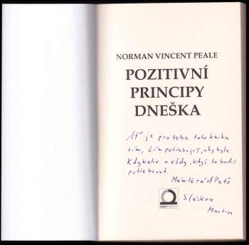 Norman Vincent Peale: Pozitivní principy dneška