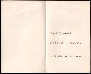 Paul Claudel: Poznání Východu